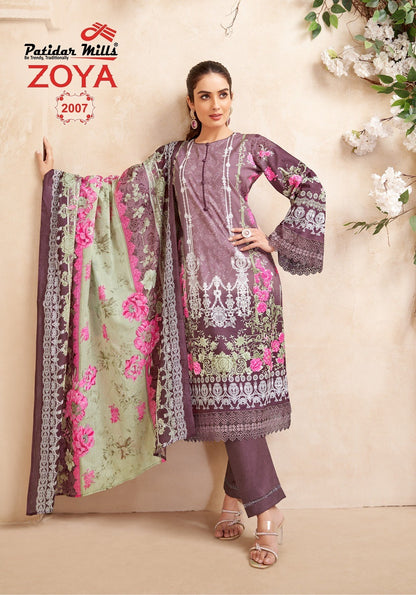 Zoya Vol 2 Patidar Mills Lawn Karachi Salwar Suits Manufacturer Gujarat