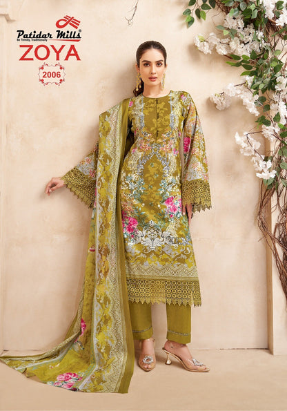 Zoya Vol 2 Patidar Mills Lawn Karachi Salwar Suits Manufacturer Gujarat