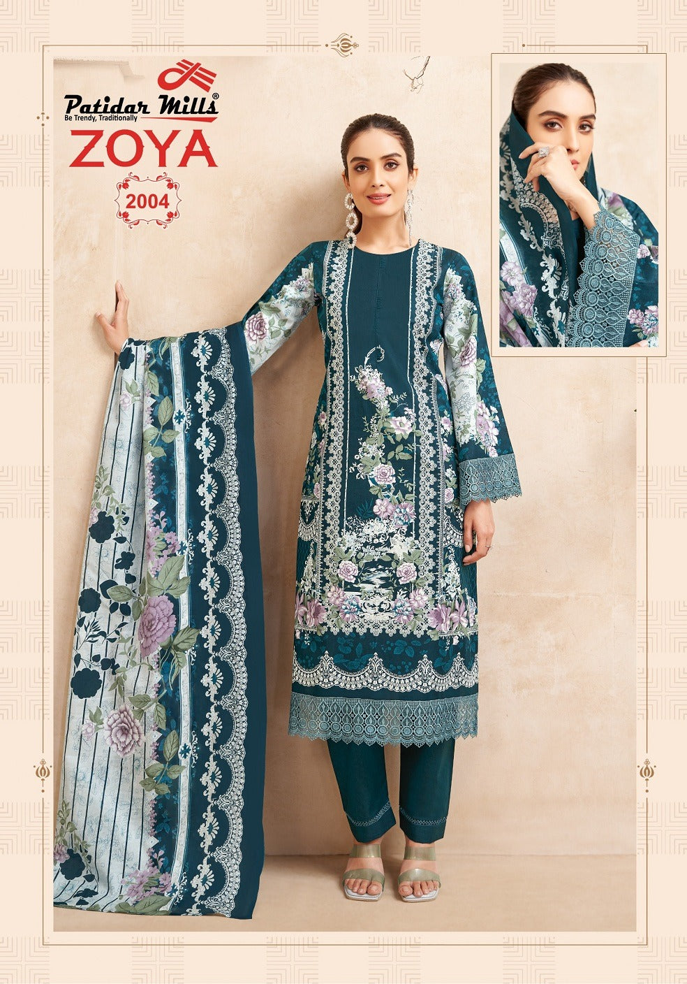 Zoya Vol 2 Patidar Mills Lawn Karachi Salwar Suits Manufacturer Gujarat