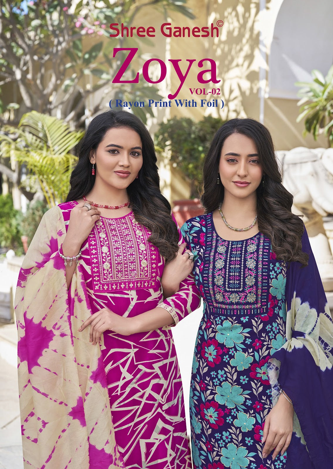 Zoya Vol 2 Shree Ganesh Rayon Readymade Pant Style Suits Wholesaler