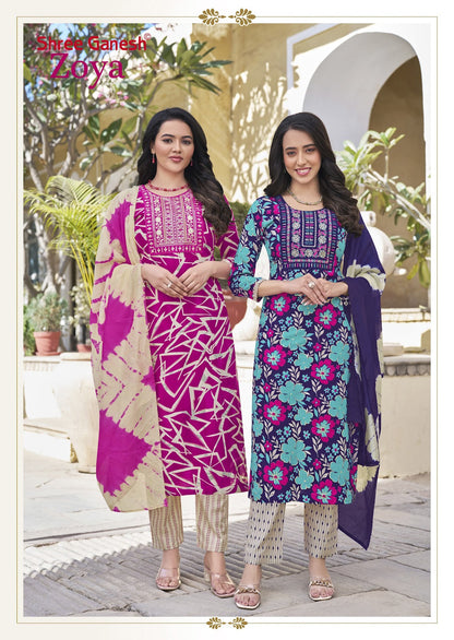 Zoya Vol 2 Shree Ganesh Rayon Readymade Pant Style Suits Wholesaler