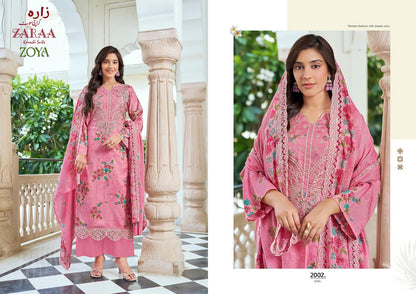 Zoya Vol 2 Zaraa Rayon Cotton Karachi Salwar Suits Wholesale Rate
