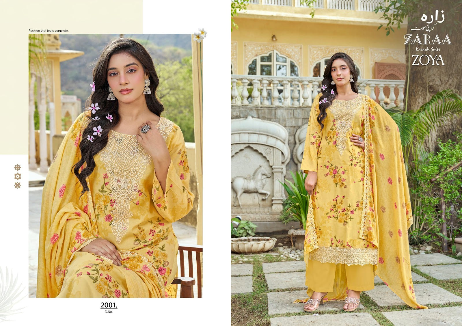 Zoya Vol 2 Zaraa Rayon Cotton Karachi Salwar Suits Wholesale Rate