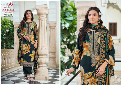 Zoya Vol 2 Zaraa Rayon Cotton Karachi Salwar Suits Wholesale Rate