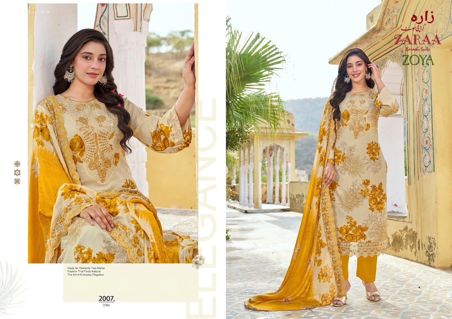 Zoya Vol 2 Zaraa Rayon Cotton Karachi Salwar Suits Wholesale Rate