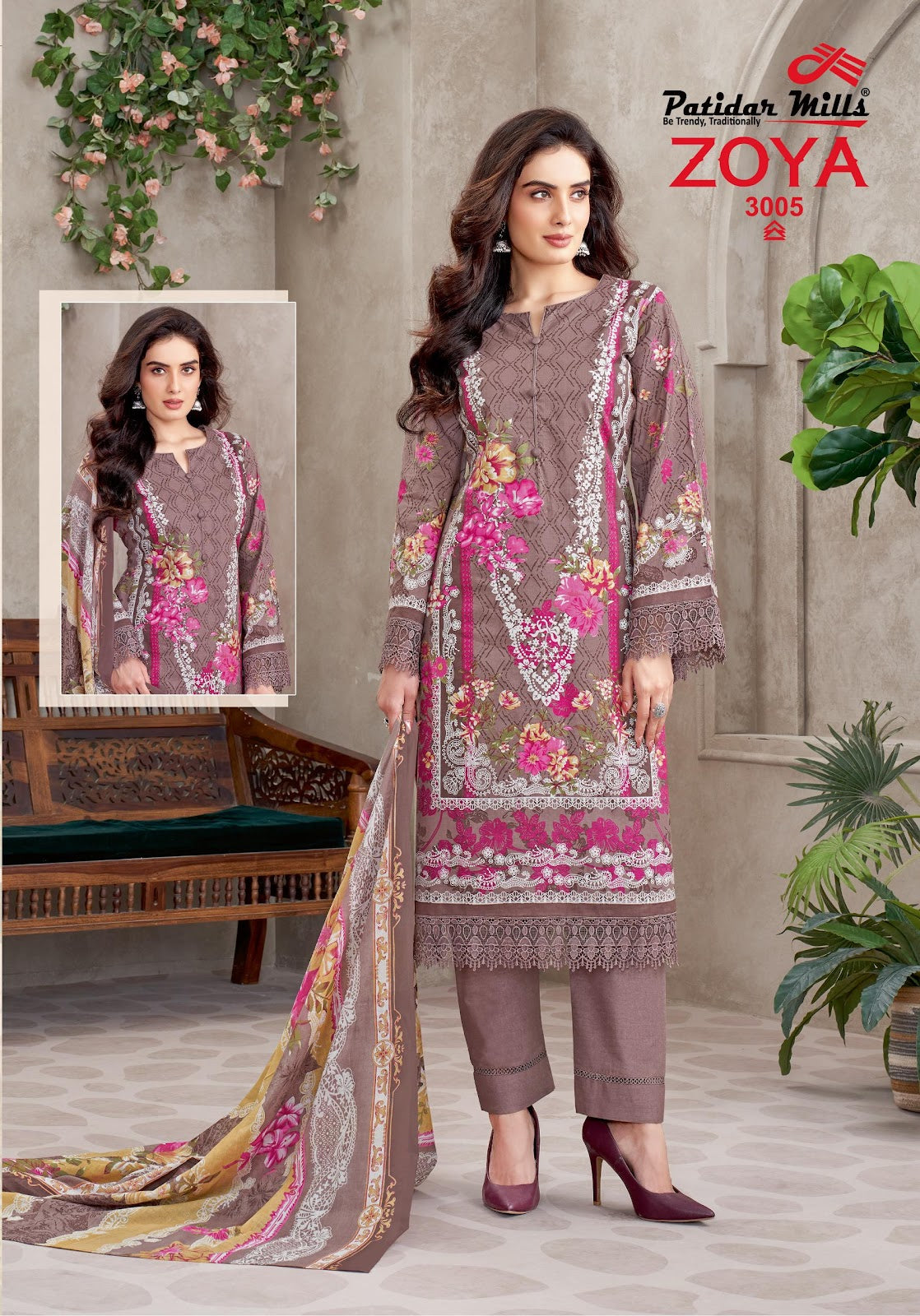 Zoya Vol 3 Patidar Mills Cotton Karachi Salwar Suits Exporter India