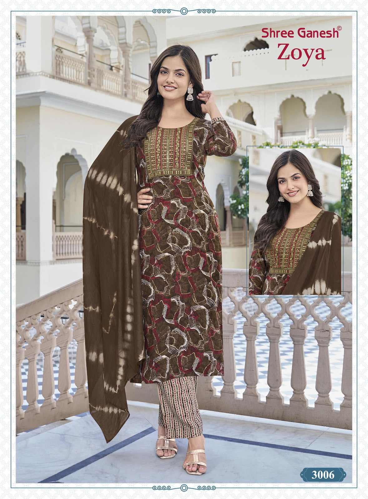 Zoya Vol 3 Shree Ganesh Rayon Readymade Pant Style Suits Wholesaler
