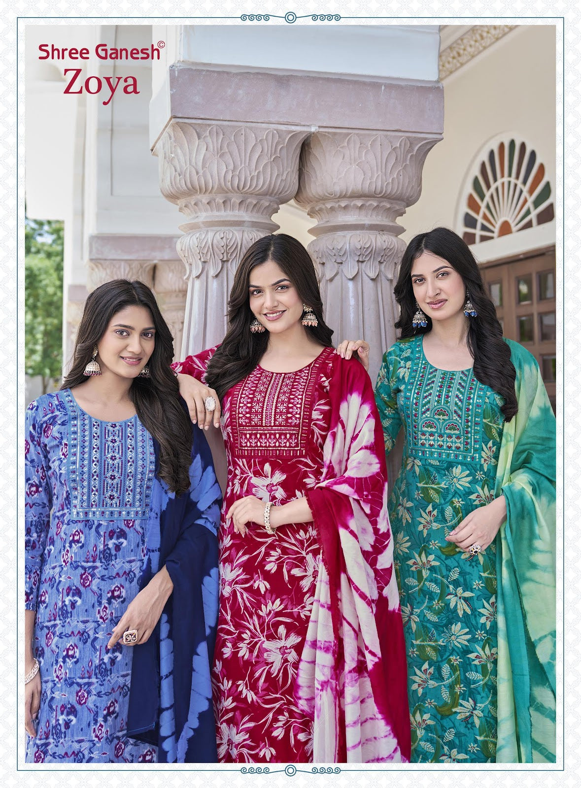 Zoya Vol 3 Shree Ganesh Rayon Readymade Pant Style Suits Wholesaler