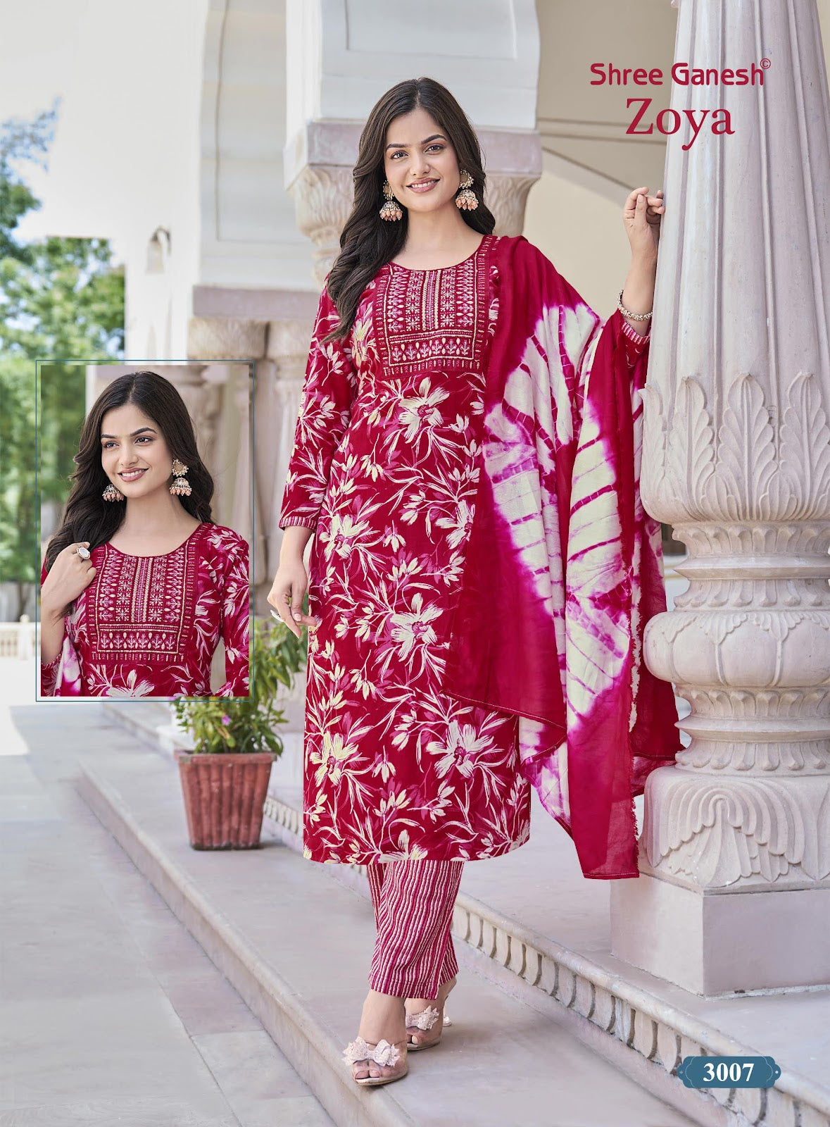 Zoya Vol 3 Shree Ganesh Rayon Readymade Pant Style Suits Wholesaler