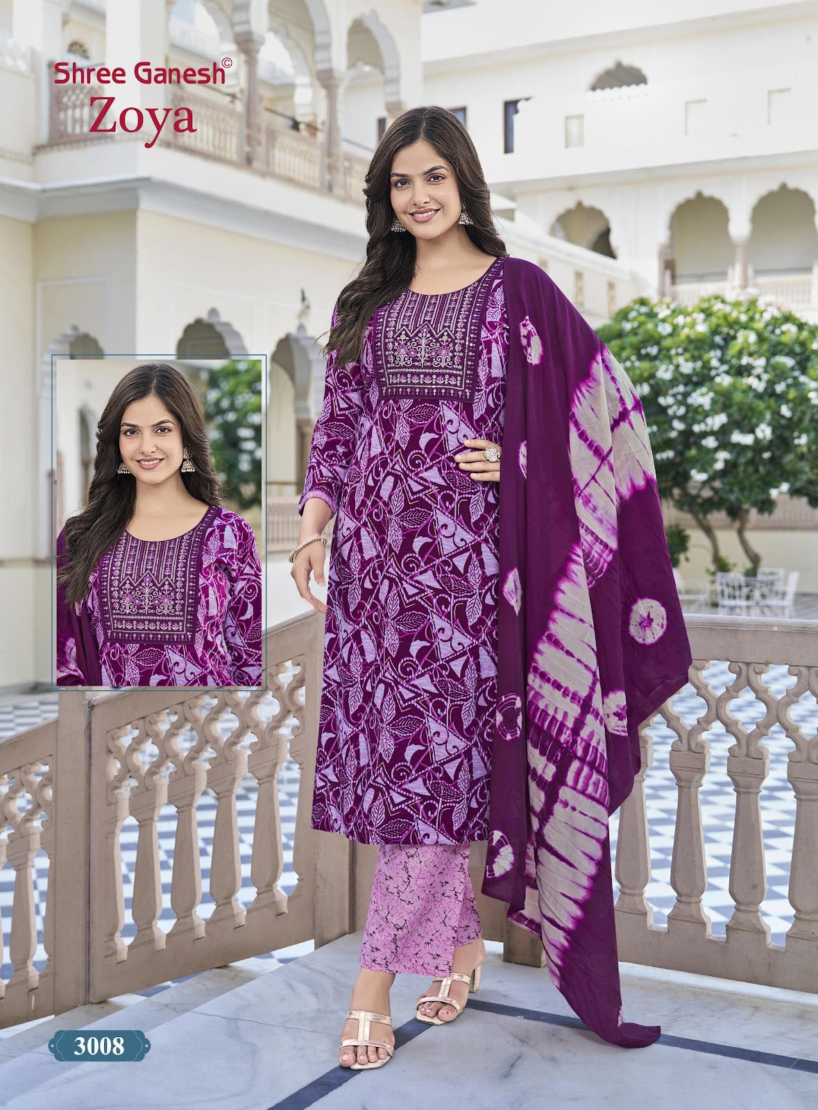Zoya Vol 3 Shree Ganesh Rayon Readymade Pant Style Suits Wholesaler