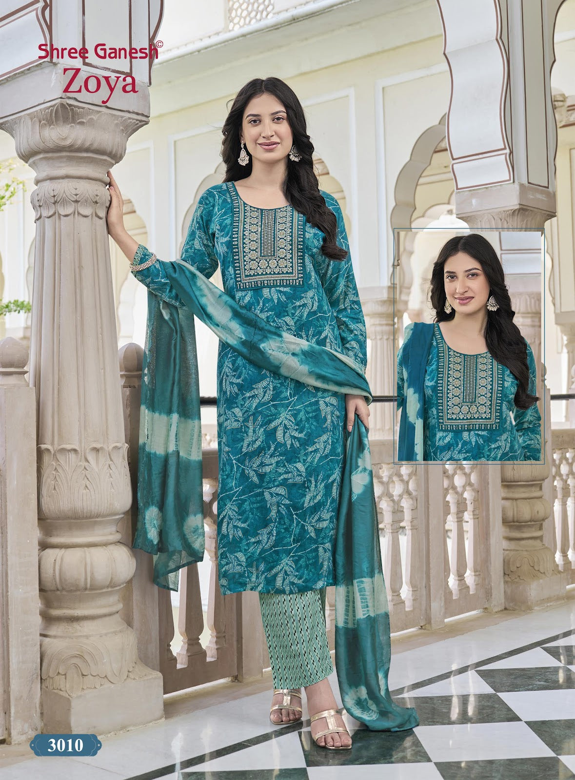 Zoya Vol 3 Shree Ganesh Rayon Readymade Pant Style Suits Wholesaler