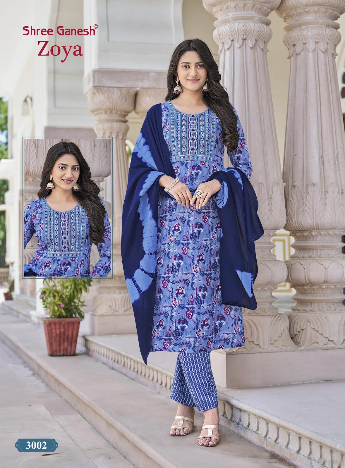 Zoya Vol 3 Shree Ganesh Rayon Readymade Pant Style Suits Wholesaler