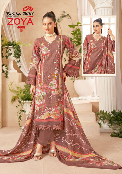 Zoya Vol 4 Patidar Mills Pure Cotton Karachi Salwar Suits Manufacturer Gujarat