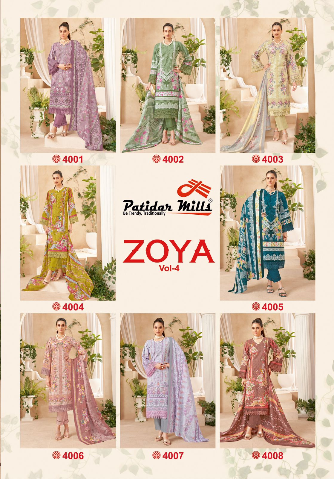 Zoya Vol 4 Patidar Mills Pure Cotton Karachi Salwar Suits Manufacturer Gujarat