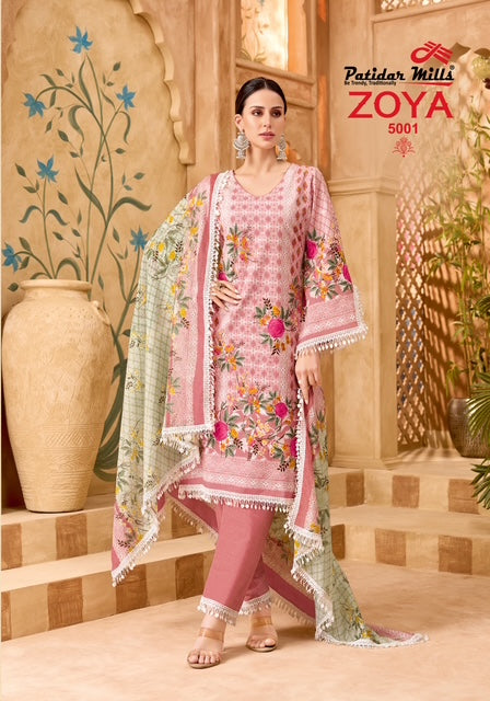 Zoya Vol 5 Patidar Mills Karachi Readymade Suits Manufacturer Gujarat