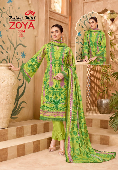 Zoya Vol 5 Patidar Mills Karachi Readymade Suits Manufacturer Gujarat