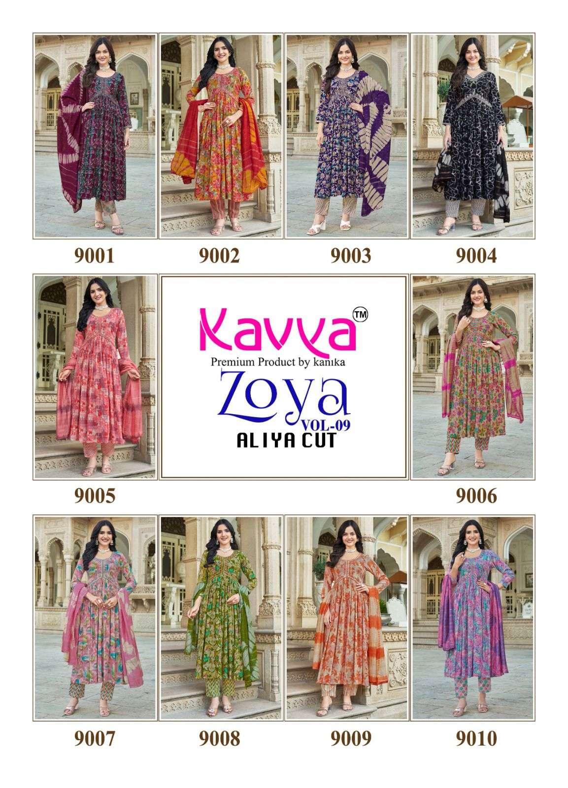 Zoya Vol 9 Kavya Rayon Foil Readymade Pant Style Suits Supplier Ahmedabad