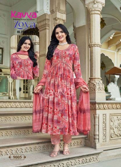 Zoya Vol 9 Kavya Rayon Foil Readymade Pant Style Suits Supplier Ahmedabad