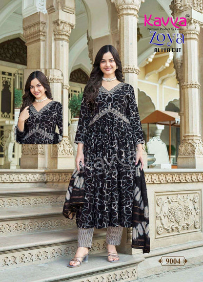 Zoya Vol 9 Kavya Rayon Foil Readymade Pant Style Suits Supplier Ahmedabad