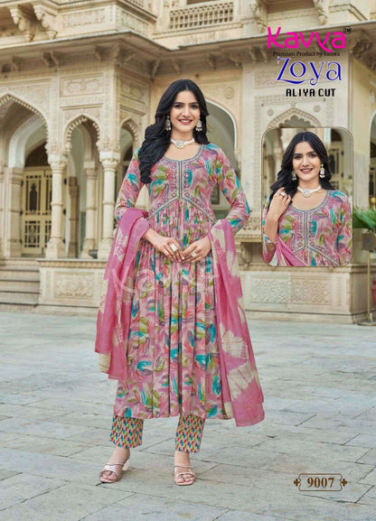 Zoya Vol 9 Kavya Rayon Foil Readymade Pant Style Suits Supplier Ahmedabad