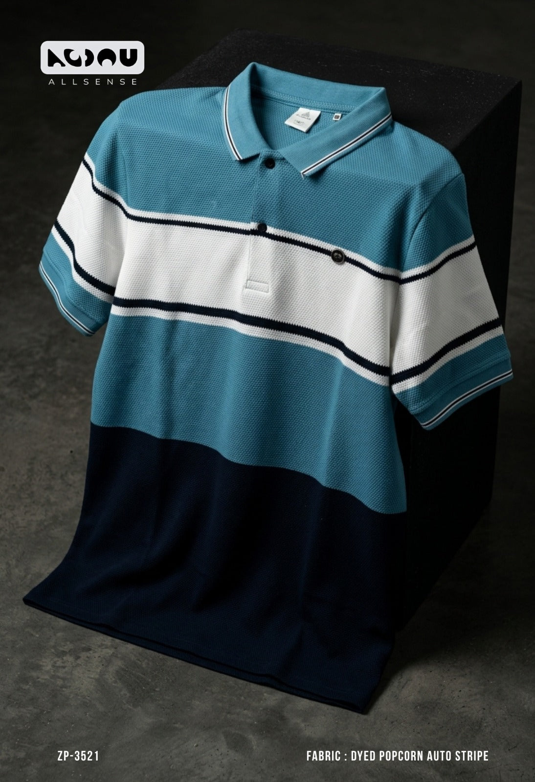 Zp 3521 Popcorn Allsense Auto Stripes Mens Tshirts Exporter Ahmedabad