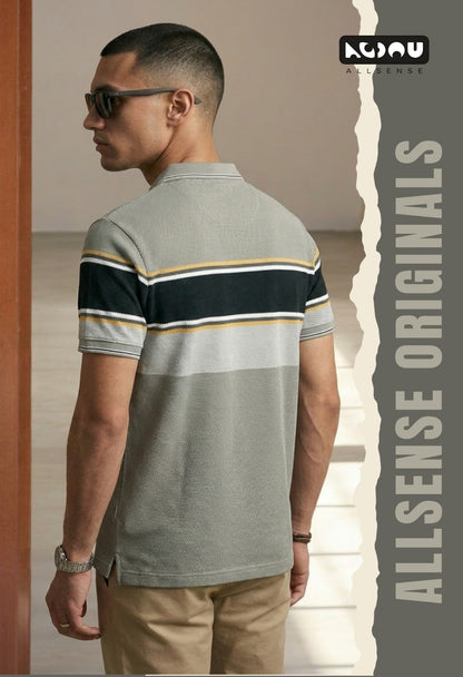 Zp 3521 Popcorn Allsense Auto Stripes Mens Tshirts Exporter Ahmedabad