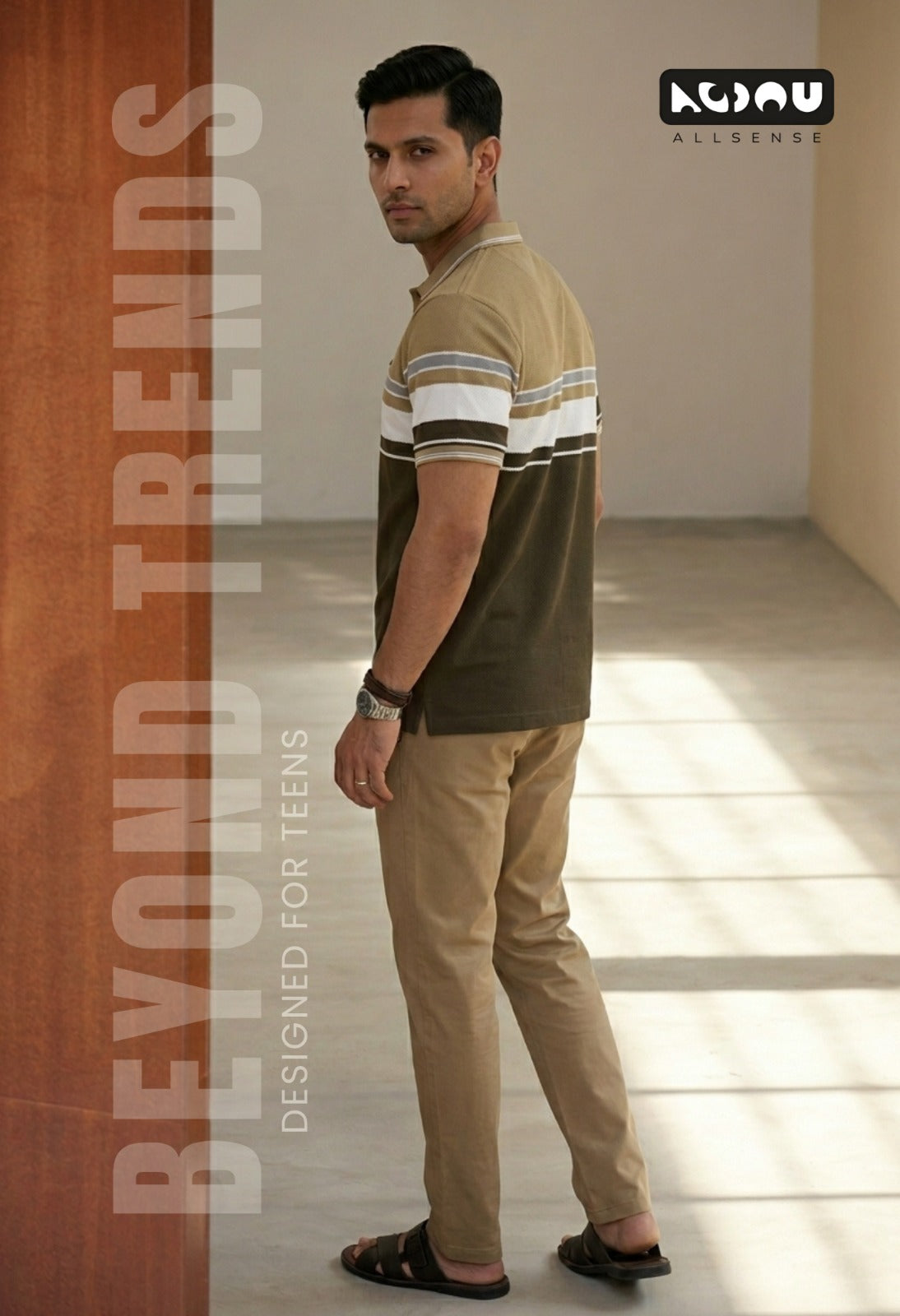 Zp 3521 Popcorn Allsense Auto Stripes Mens Tshirts Exporter Ahmedabad
