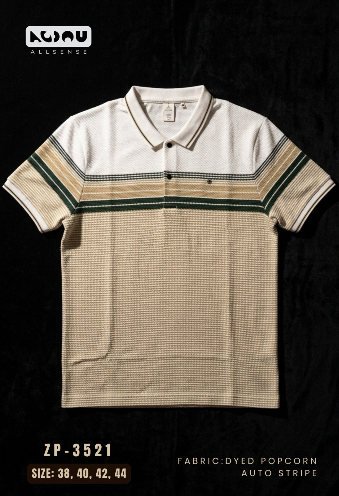 Zp 3521 Popcorn Allsense Auto Stripes Mens Tshirts Exporter Ahmedabad