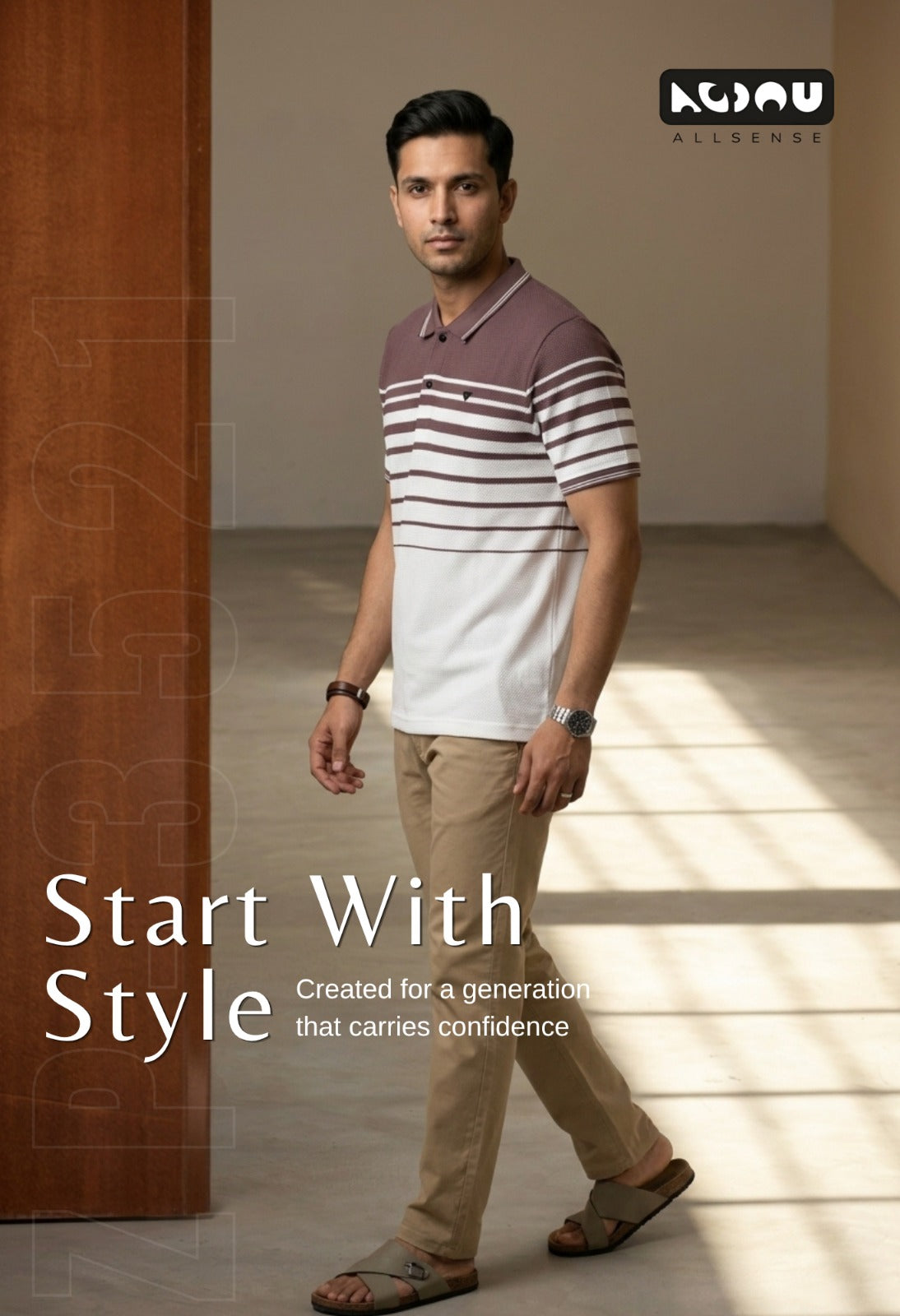 Zp 3521 Popcorn Allsense Auto Stripes Mens Tshirts Exporter Ahmedabad