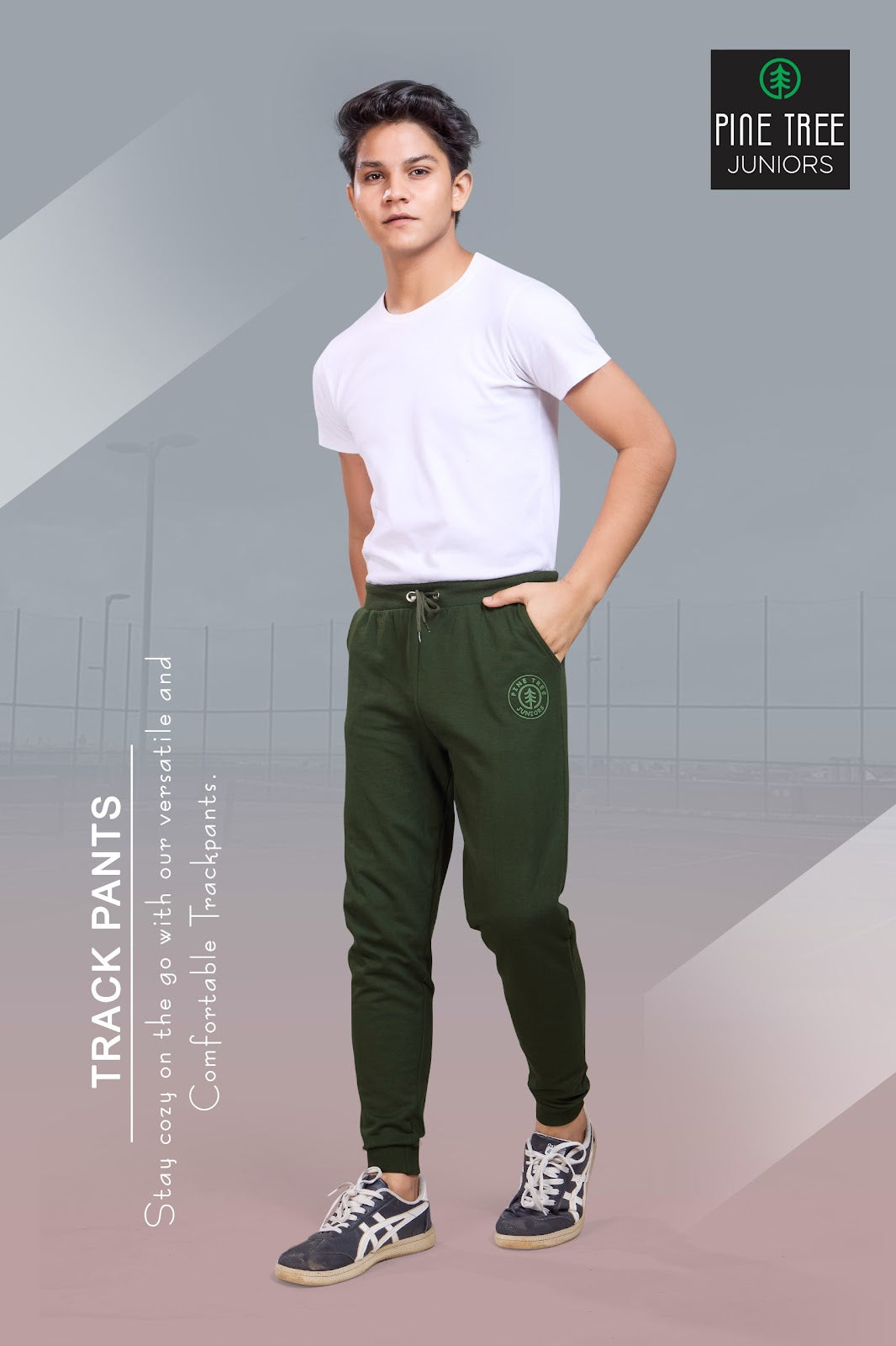 Ztpt002 B Tp Pine Tree Cotton Looper Boys Track Pant Supplier