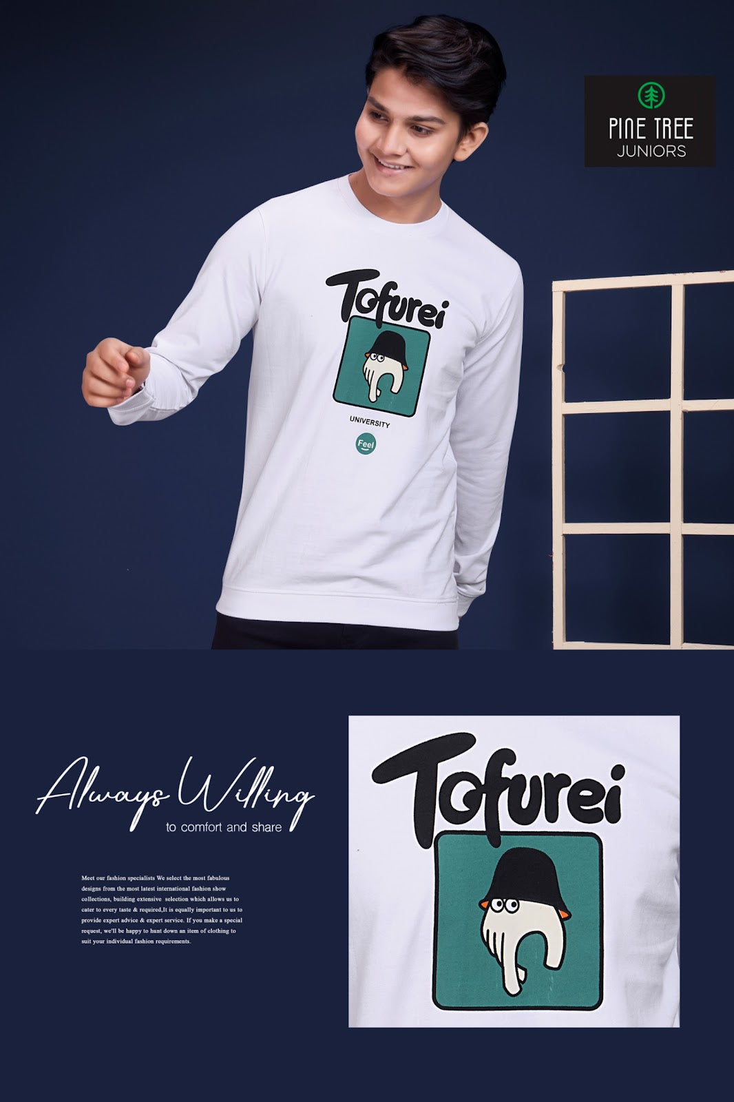 Ztpt003 B Pine Tree Cotton Looper Boys Tshirt Exporter Ahmedabad