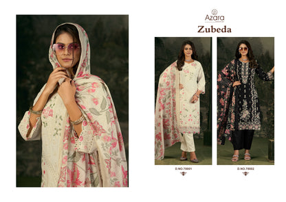 Zubeda Radhika Fashion Azara Lawn Cotton Karachi Salwar Suits Manufacturer Ahmedabad