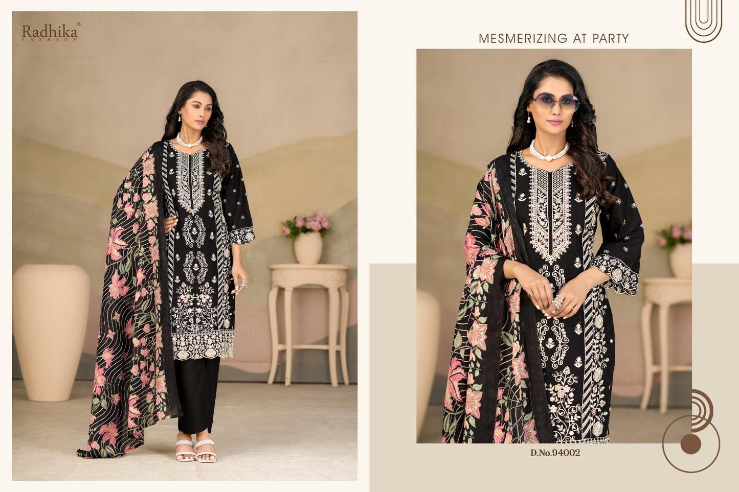 Zubeda Vol 2 Radhika Fashion Azara Lawn Cotton Karachi Salwar Suits Supplier Ahmedabad