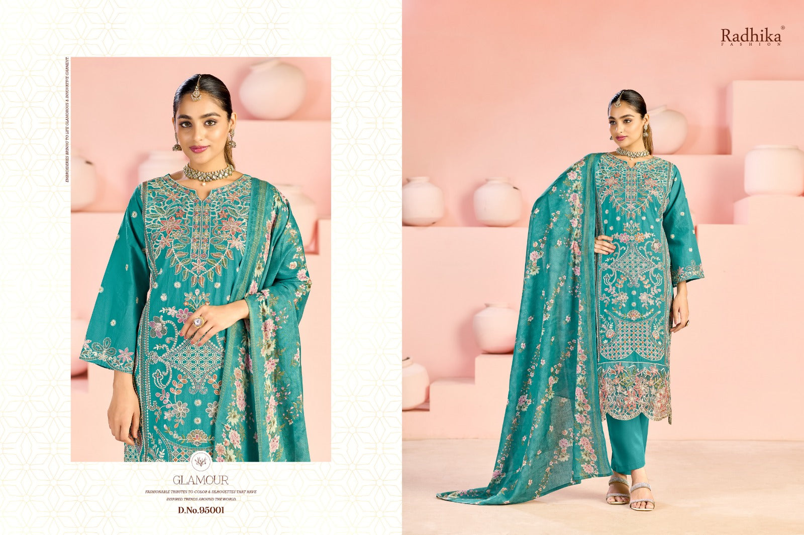 Zubeda Vol 3 Radhika Fashion Azara Lawn Cotton Karachi Salwar Suits Wholesaler Ahmedabad
