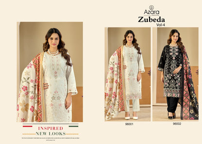 Zubeda Vol 4 Radhika Fashion Azara Lawn Cotton Karachi Salwar Suits Manufacturer Gujarat