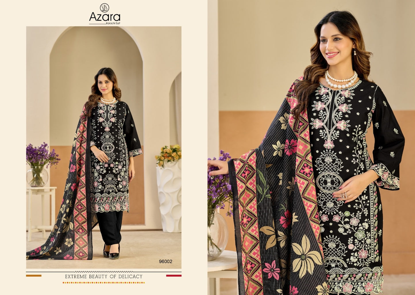 Zubeda Vol 4 Radhika Fashion Azara Lawn Cotton Karachi Salwar Suits Manufacturer Gujarat