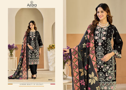 Zubeda Vol 4 Radhika Fashion Azara Lawn Cotton Karachi Salwar Suits Manufacturer Gujarat