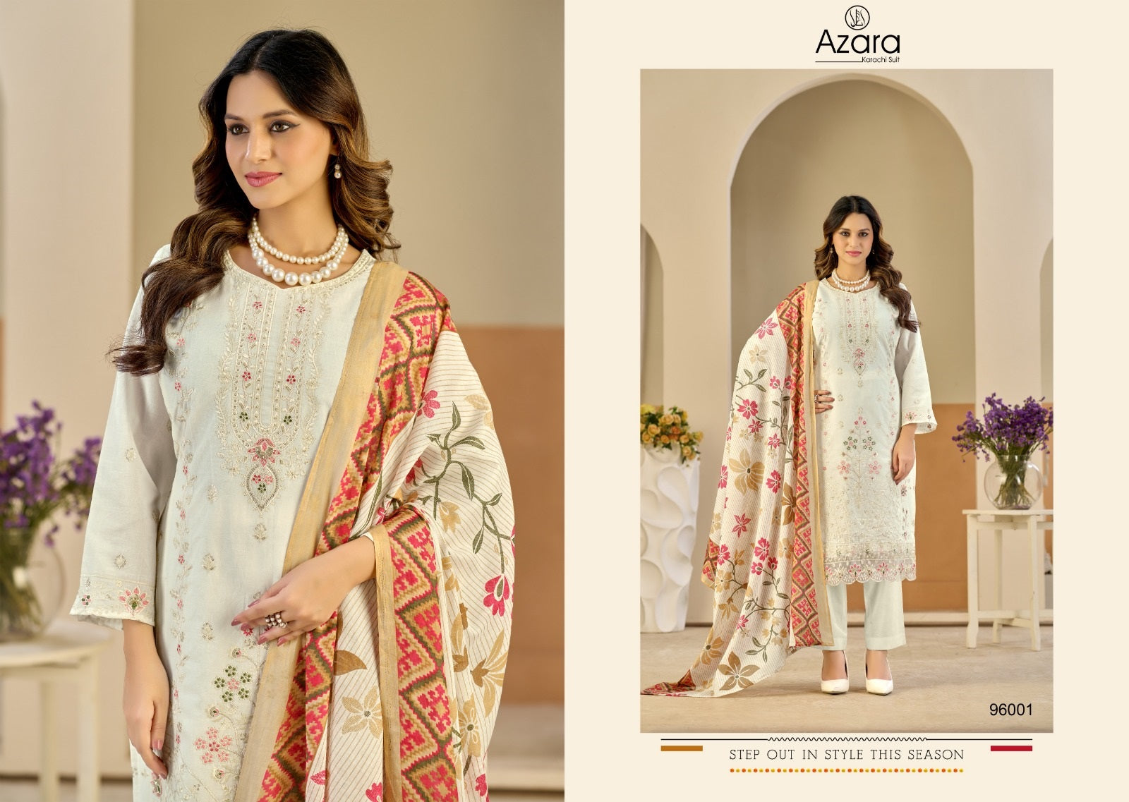 Zubeda Vol 4 Radhika Fashion Azara Lawn Cotton Karachi Salwar Suits Manufacturer Gujarat