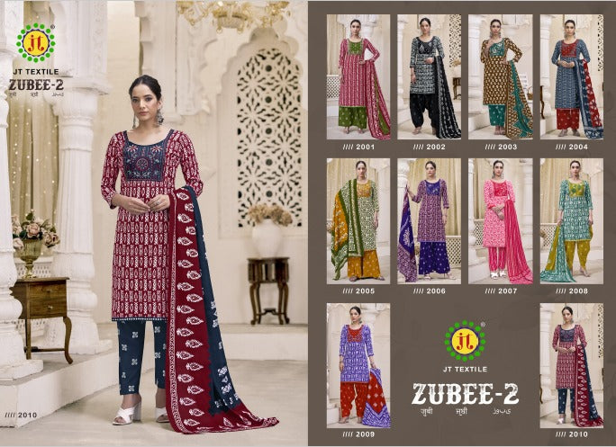 Zubee 2 Jt Slub Plazzo Style Suits Exporter India
