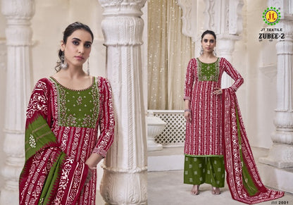 Zubee 2 Jt Slub Plazzo Style Suits Exporter India