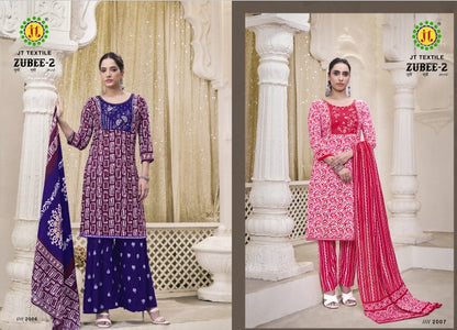 Zubee 2 Jt Slub Plazzo Style Suits Exporter India