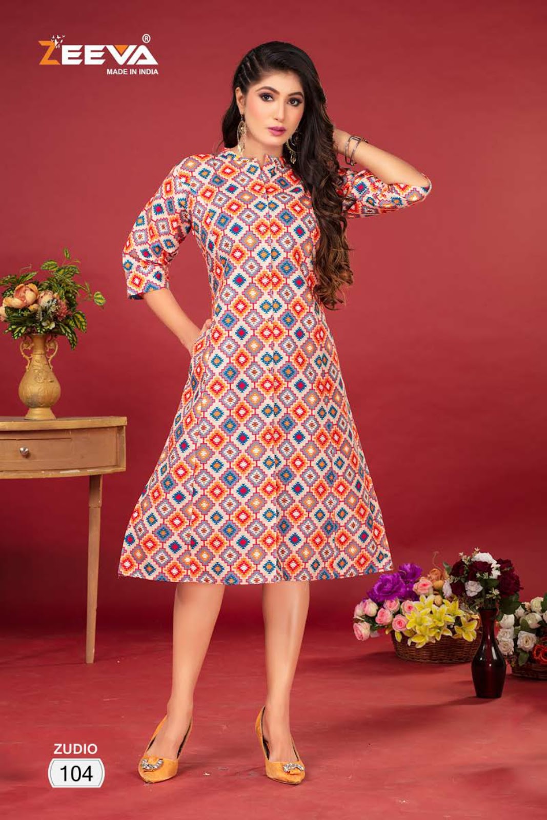 Zudio Zeeva Linen Kurti With Pocket Wholesale Price Kavya Style Plus