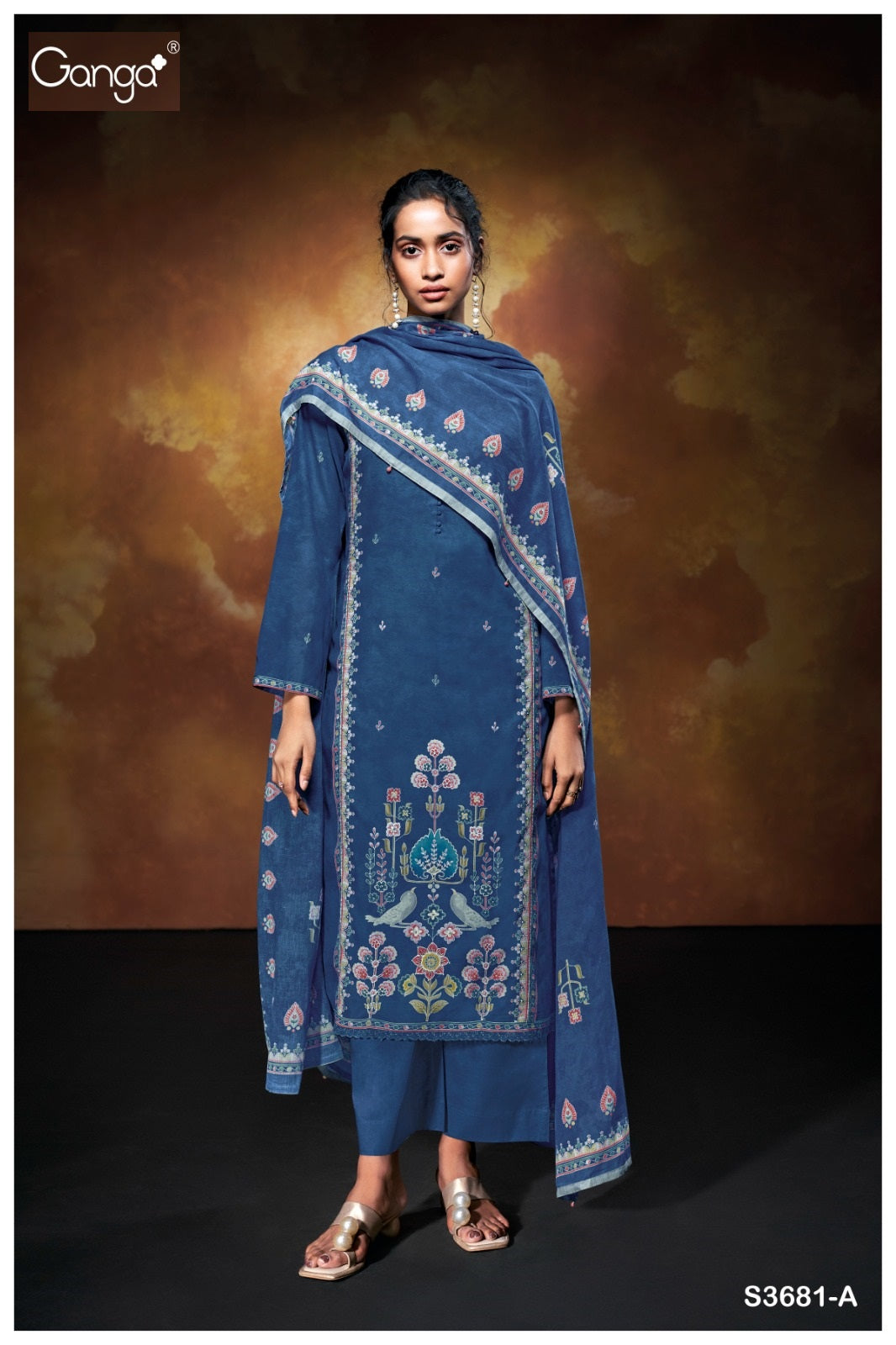 Zuleika 3681 Ganga Mul Plazzo Style Suits Exporter India