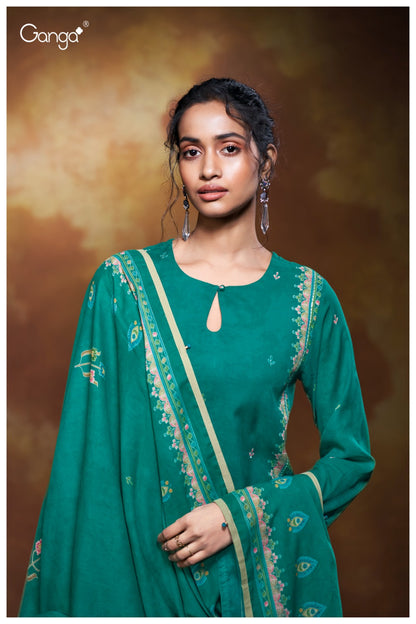 Zuleika 3681 Ganga Mul Plazzo Style Suits Exporter India