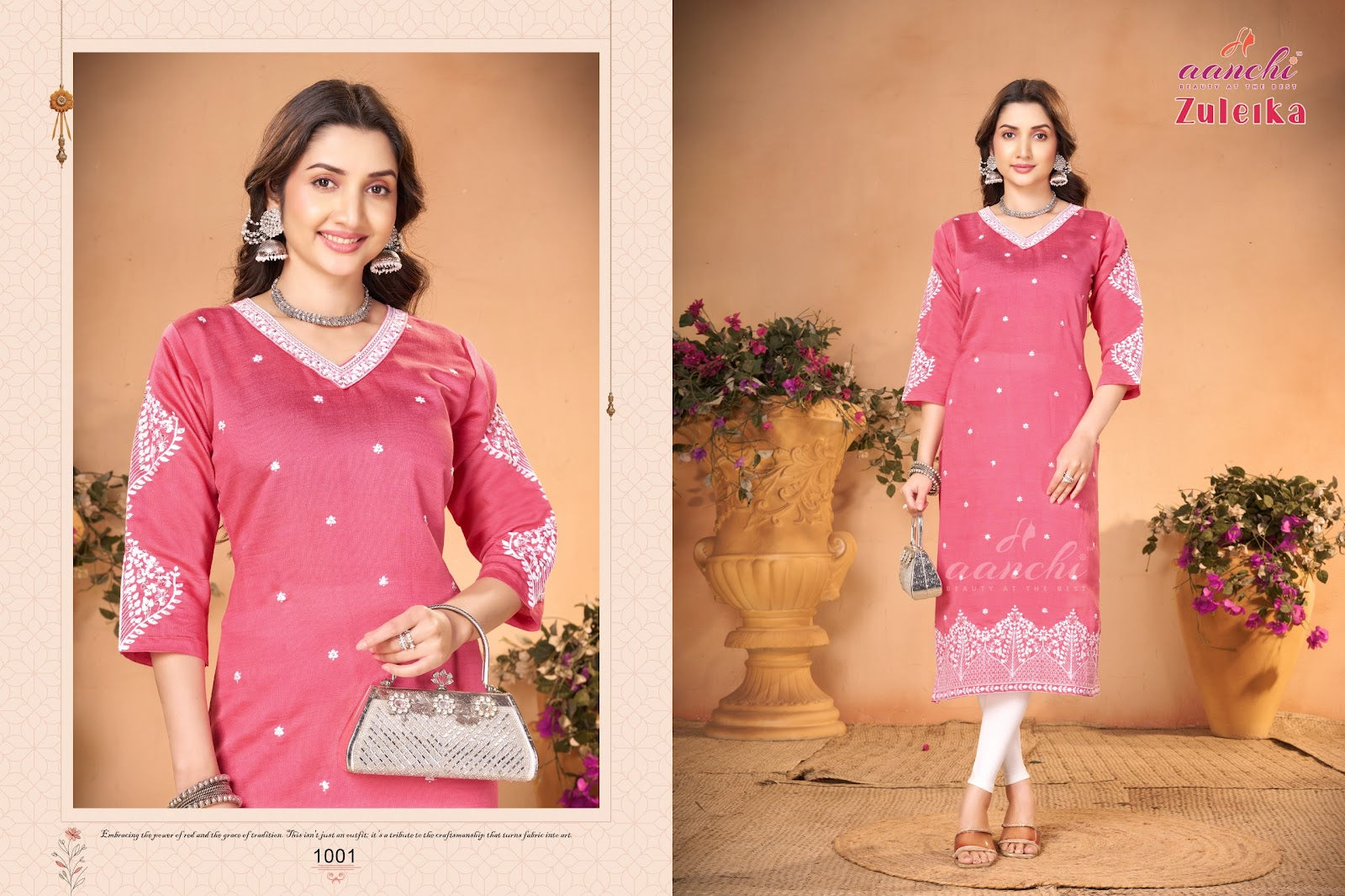 Zuleika Aanchi Vatican Long Straight Kurti Wholesaler Ahmedabad