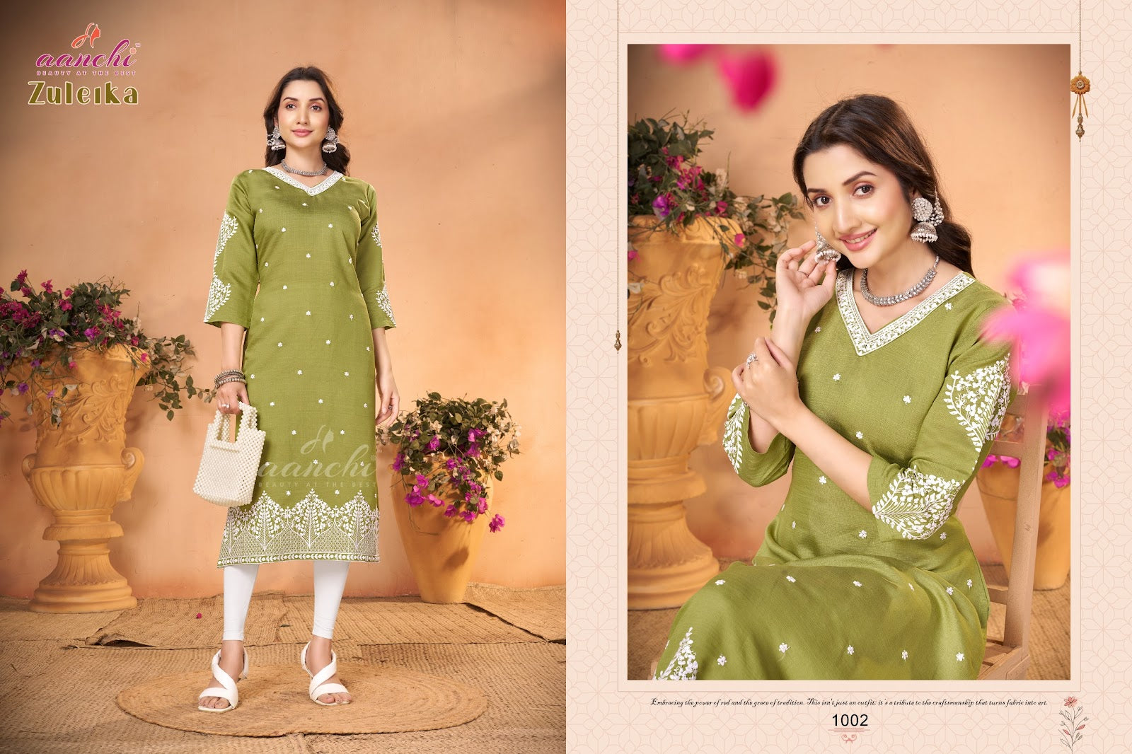 Zuleika Aanchi Vatican Long Straight Kurti Wholesaler Ahmedabad