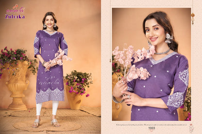 Zuleika Aanchi Vatican Long Straight Kurti Wholesaler Ahmedabad