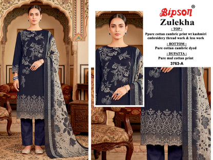 Zulekha 3763 Bipson Prints Cotton Cambric Pant Style Suits Exporter Gujarat