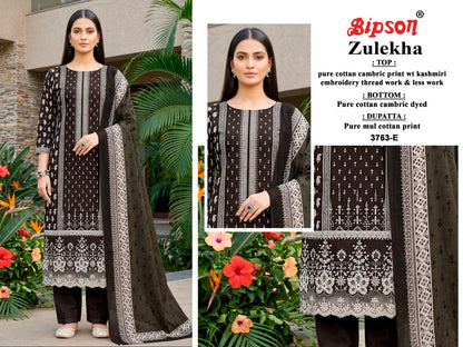 Zulekha 3763 Bipson Prints Cotton Cambric Pant Style Suits Exporter Gujarat