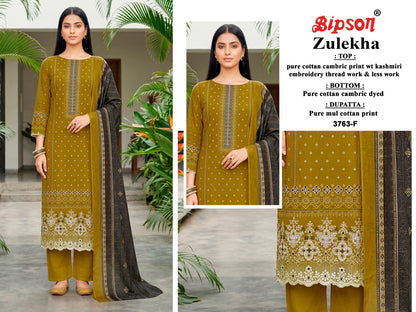 Zulekha 3763 Bipson Prints Cotton Cambric Pant Style Suits Exporter Gujarat